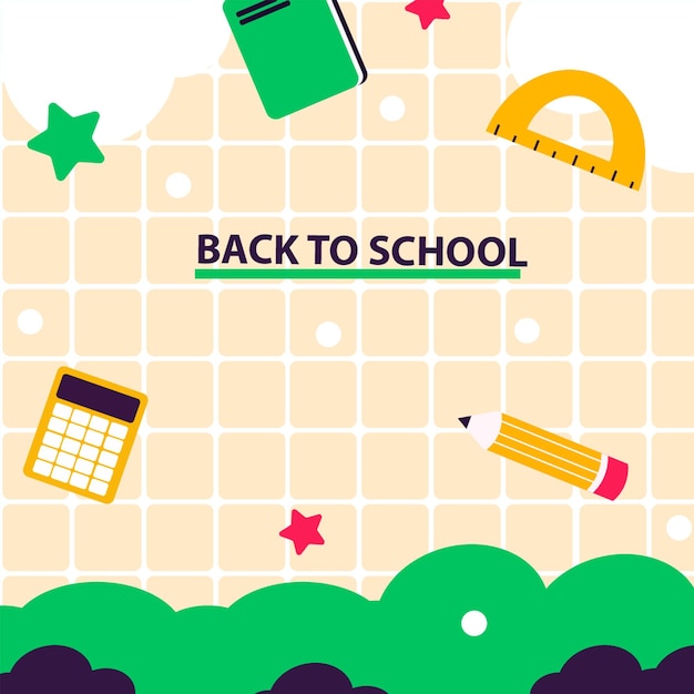 Vector free vector hand drawn back to school card template