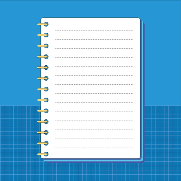 Vector free vector illustration notebook with blue background