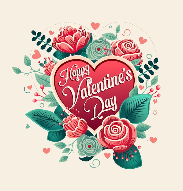 Free vector  valentine's day poster template