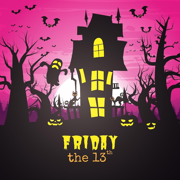 Friday the 13th vector illustration background