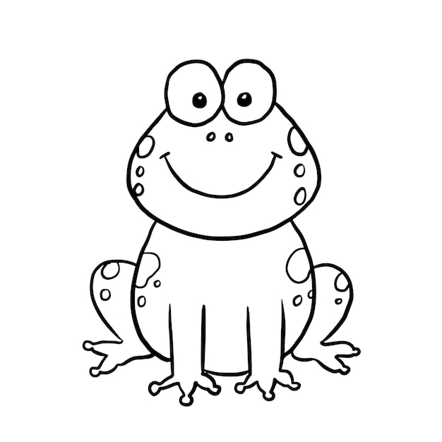 frog cartoon animal cute kawaii doodle doodle coloring page drawing drawing