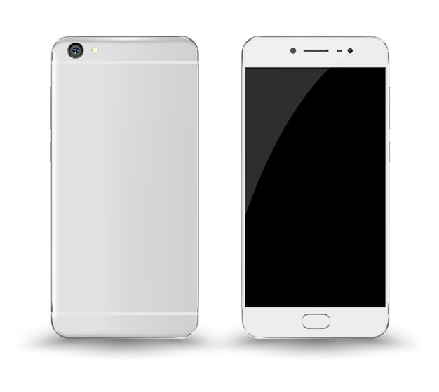 Front and back smartphone mockup.