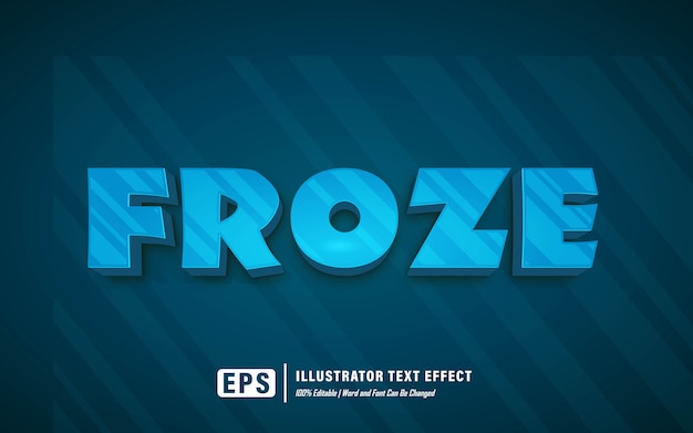 froze text effect - editable 