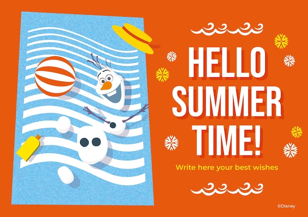 Vector frozen summer card