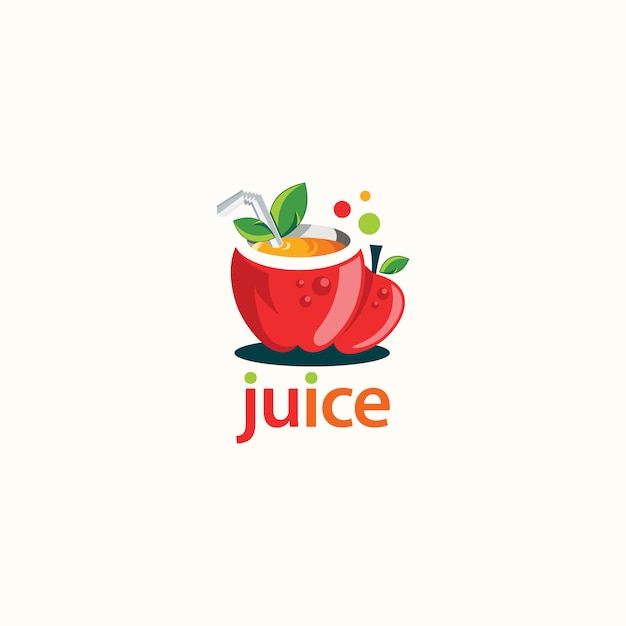 Fruit juice logo design. Fresh drink logo - Vector