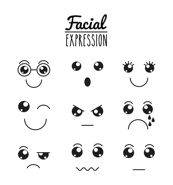 fun expression facial design