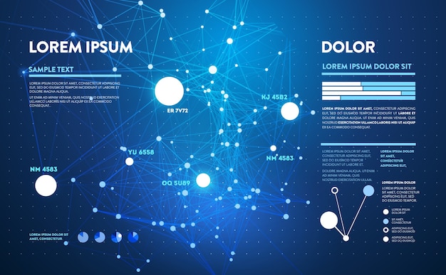 Vector futuristic infographic. information aesthetic