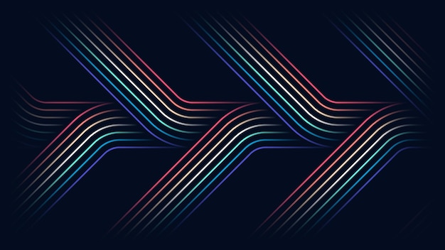 Futuristic retro stripe lines art background illustration