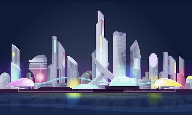 Futuristic Skyline City