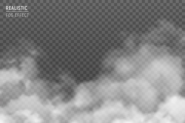 Fuzzy stratus clouds with fog effect realistic image against light gray hazy smog background transparent 