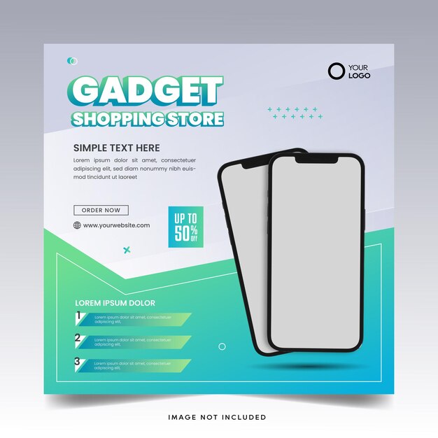 Vector gadget promotion banner template