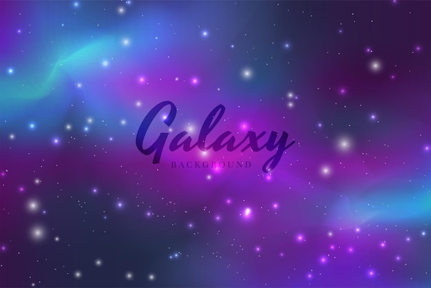 Vector galaxy starry night sky background design