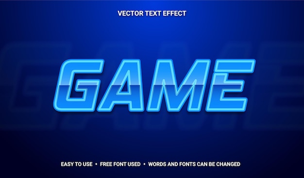 Game Editable Vector Text Effect