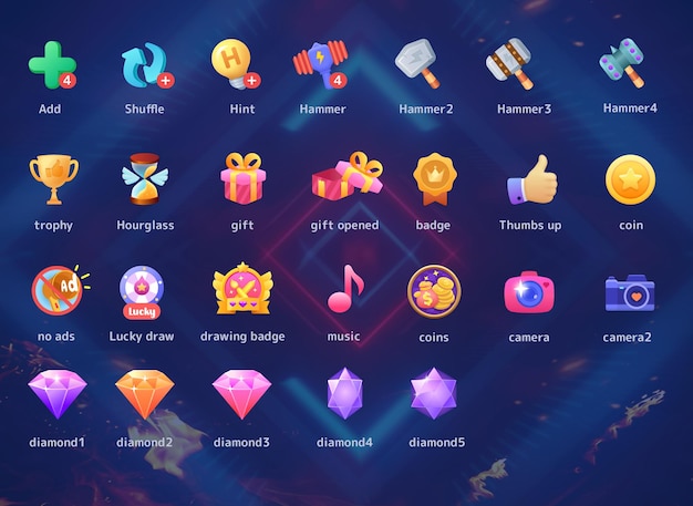 Vector game icons