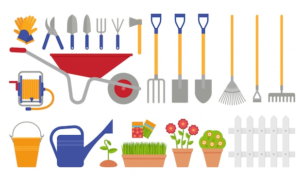Garden tools. Gardening set. illustration