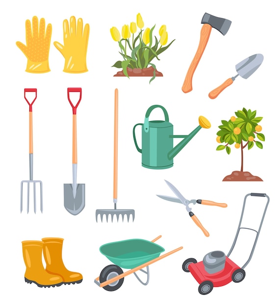 Vector garden tools illustration