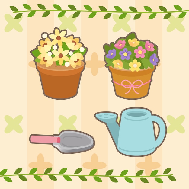 Gardening elements collection