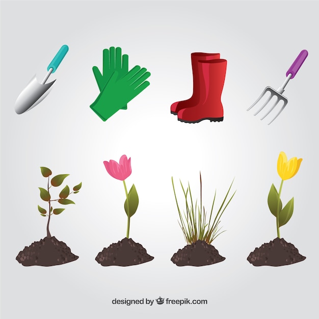 Vector gardening elements