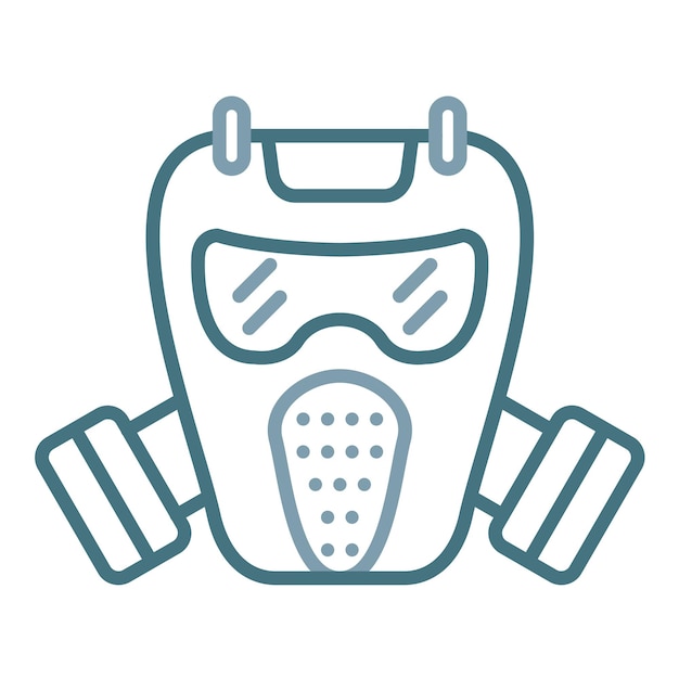 Gas Mask Flat Illustration