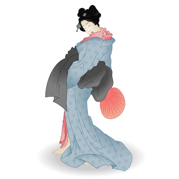 Geisha holding a fan