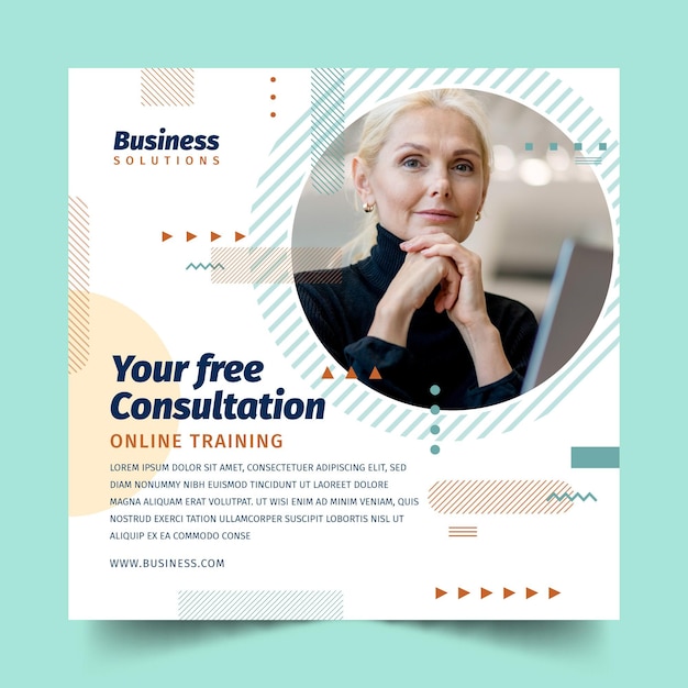 General business consultation squared flyer