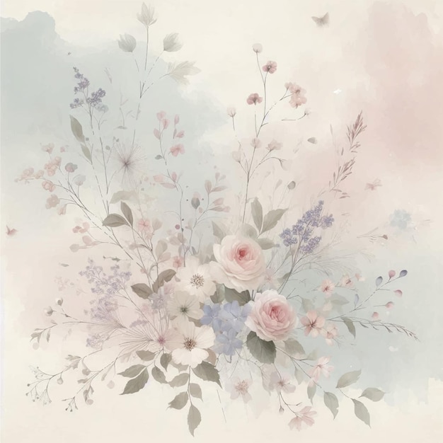 A gentle seamless background in pastel tones with light effects soft textures and delicate geometr