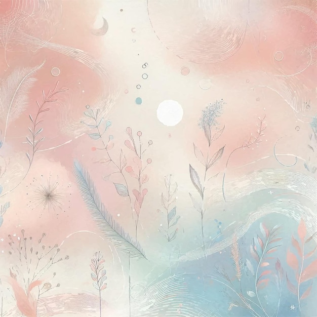 Vector a gentle seamless background in pastel tones with light effects soft textures and delicate