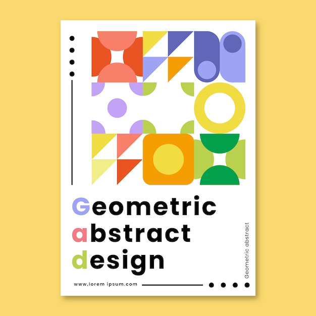 Vector geometric abstract poster  design