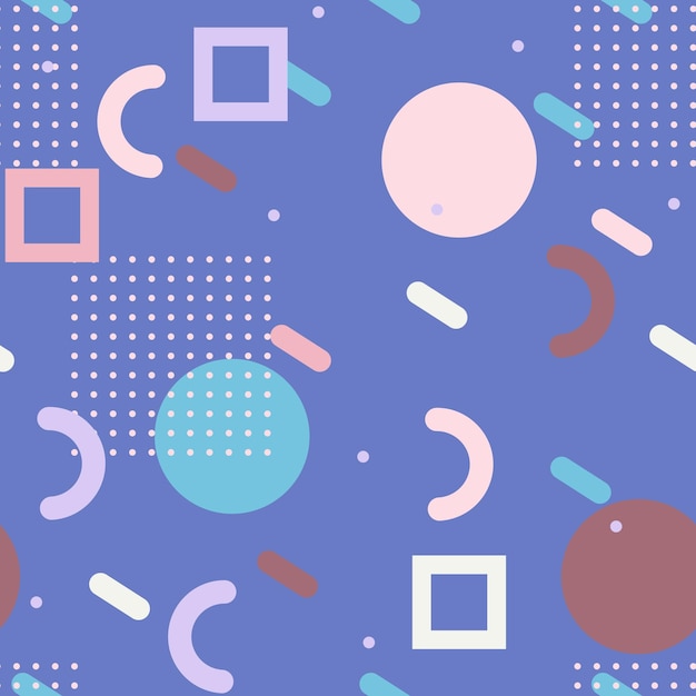 Vector geometric background with circles and dots