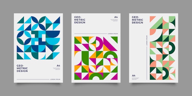 Vector geometric brochure