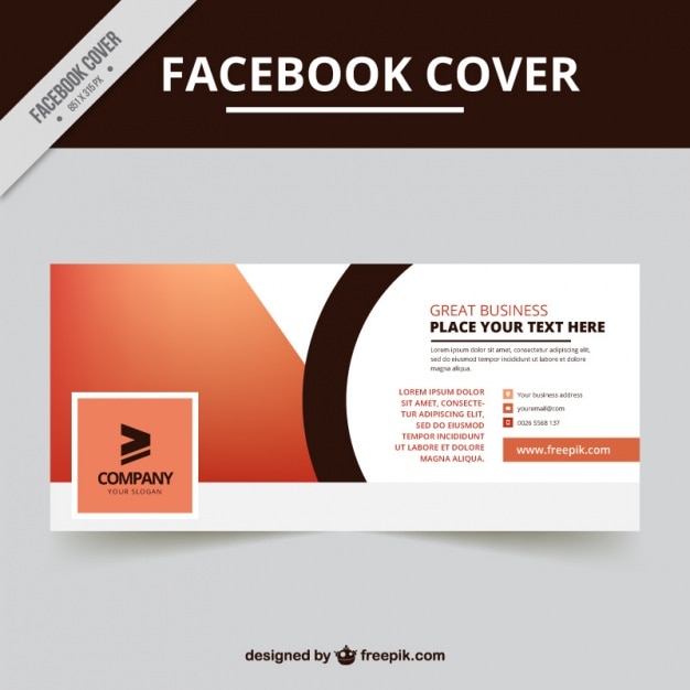 Vector geometric facebook cover design
