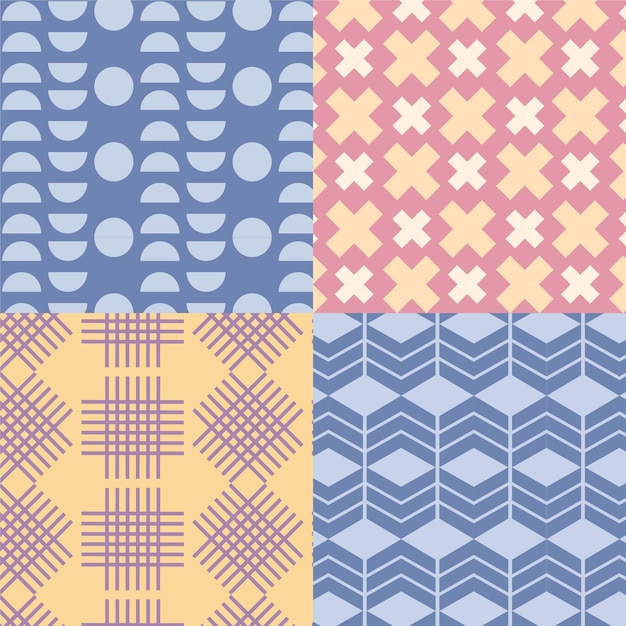 Vector geometric patterns collection