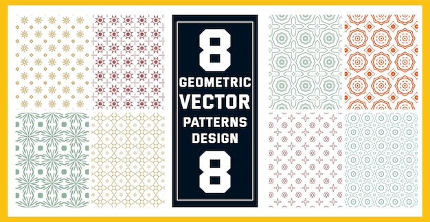 Vector geometric seamless patterns vector for print design