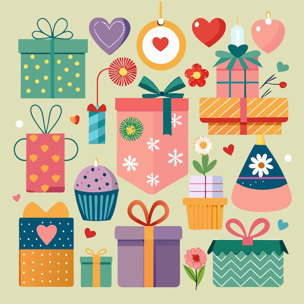 Vector gift clip art vector illustration design