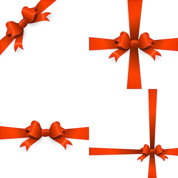 Gift orange ribbon and bow. 