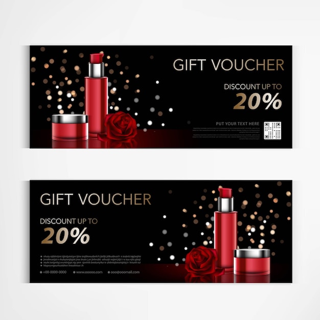 Gift voucher hydrating facial skin care cream for annual sale or festival sale.