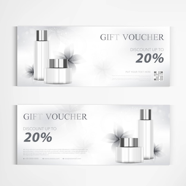 Gift voucher hydrating facial skin care cream for annual sale or festival sale.