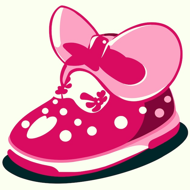 Girl Baby shoes set illustration