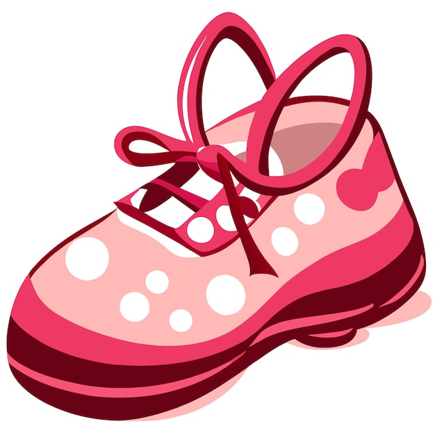 Girl Baby shoes set illustration