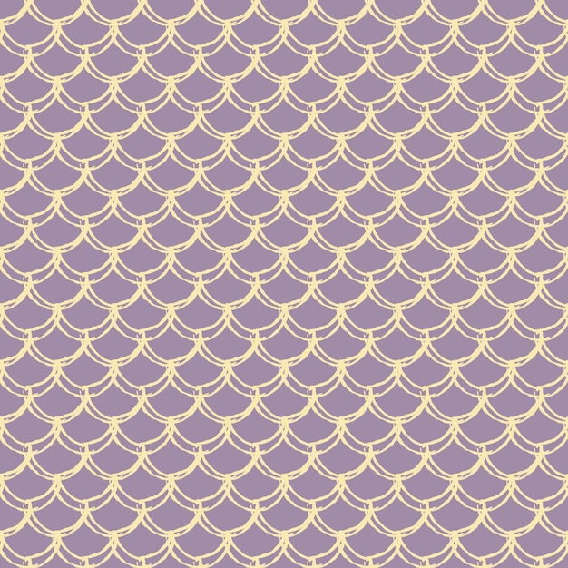 Vector girl mermaid seamless pattern