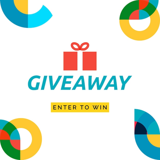 Giveaway contest enter to win banner template