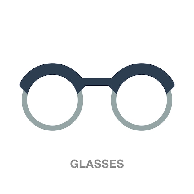 Glasses illustration on transparent background