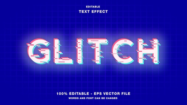 Glitch Editable Text Effect