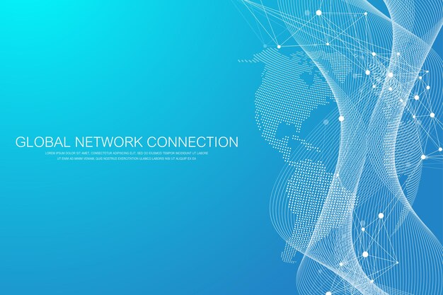 Vector global network background communication in the global business concept