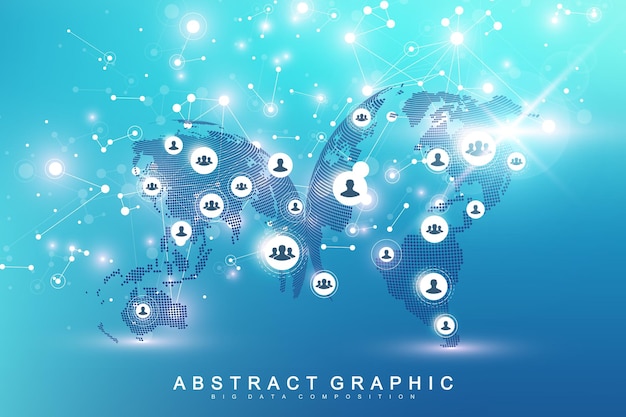 Global network connection background