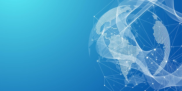 Vector global network connection concept in the global business