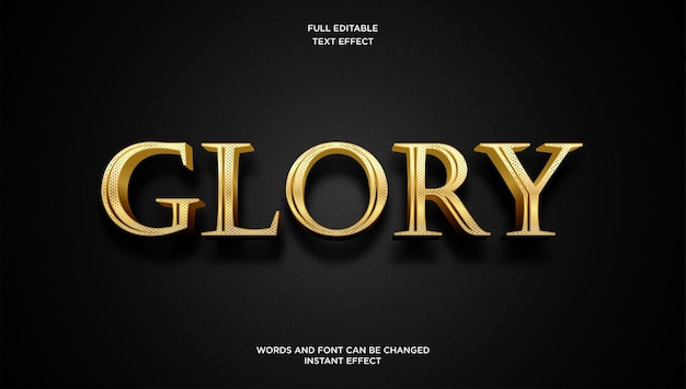 Glory luxury editable text effect modern gradient gold style