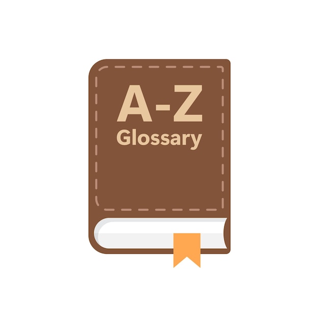 Vector glossary book icon in flat style guidebook encyclopedia vector illustration on isolated background az notebook sign business concept