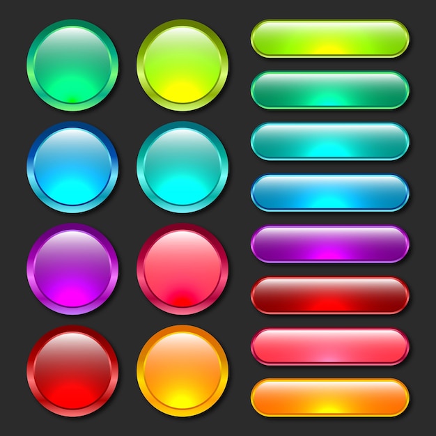 Vector glossy buttons