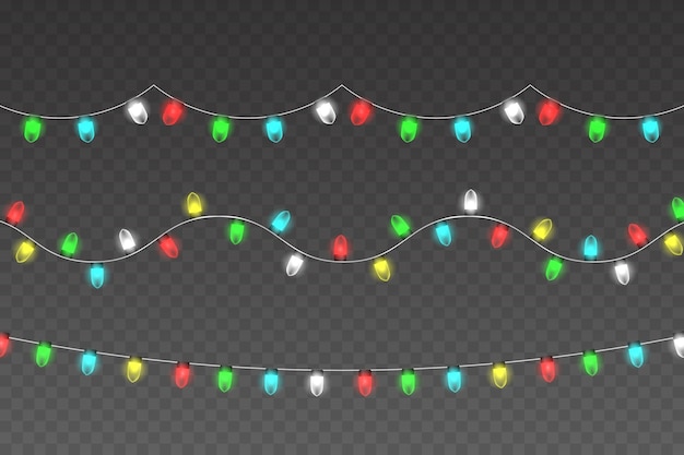 Glowing Christmas lights background